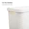 Mind Reader 40L Ventilated Slim Laundry Hamper with Cut Out Handles & Attached Hinged Lid, 2ct.